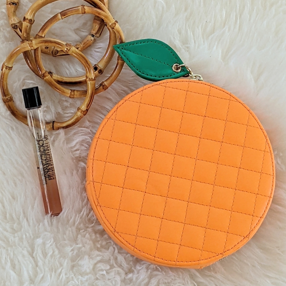 NWOT Orange Zipper Clutch by Tartan + Twine